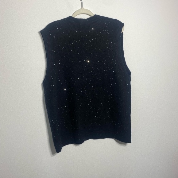 AUTUMN CASHMERE Sequin-embellished cashmere-blend vest - Picture 9 of 10